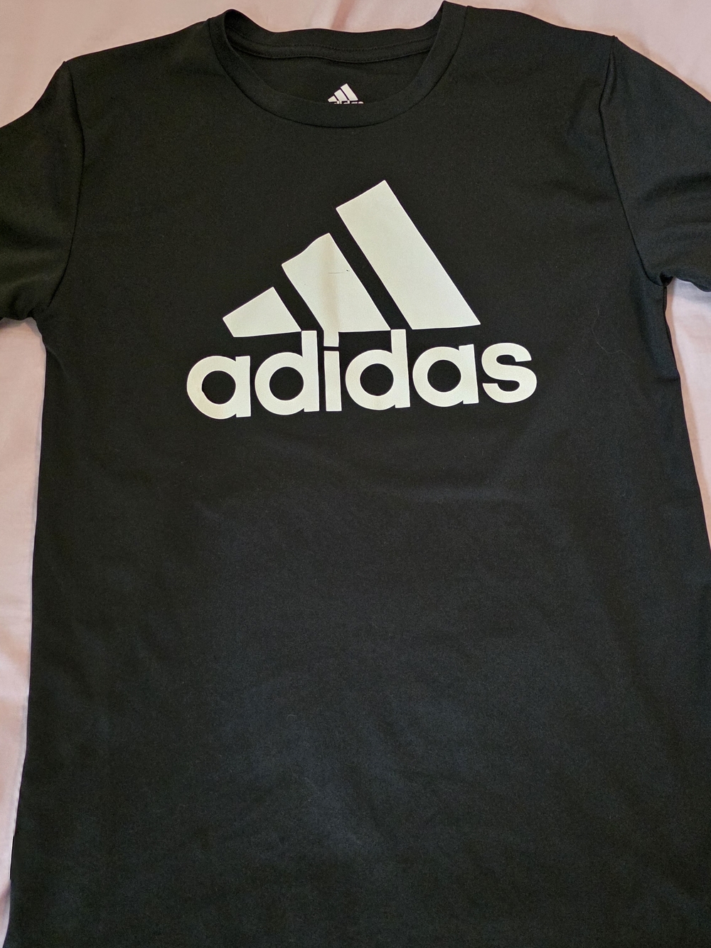 adidas Black Tee with White Logo